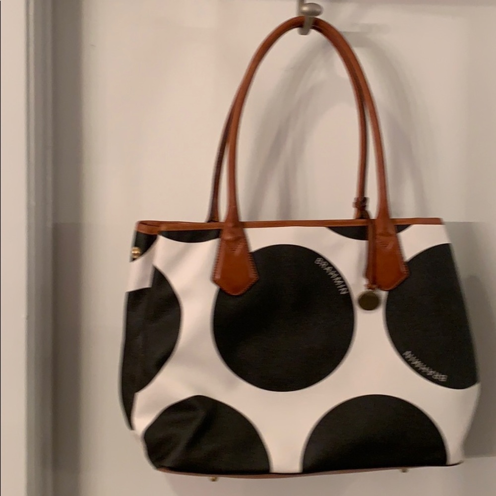 Like new polka dot Brahmin purse
